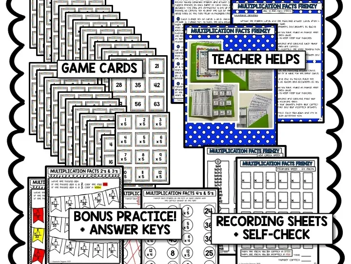 multiplication facts frenzy lovin2learn